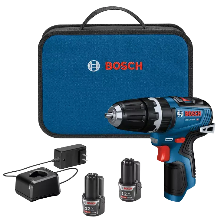 Bosch 12V Max 3/8" Hammer Drill/Driver – Cordless Kit 1