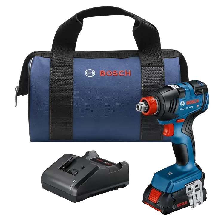 Bosch 18V 2-In-1 Impact Driver & Wrench Kit (1/4" & 1/2") 1