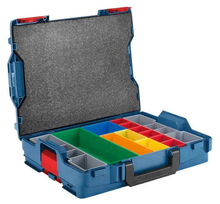Bosch L-Boxx Accessory Storage Case – 4.5" X 14" X 17.5", Stackable With 13 Inserts 1