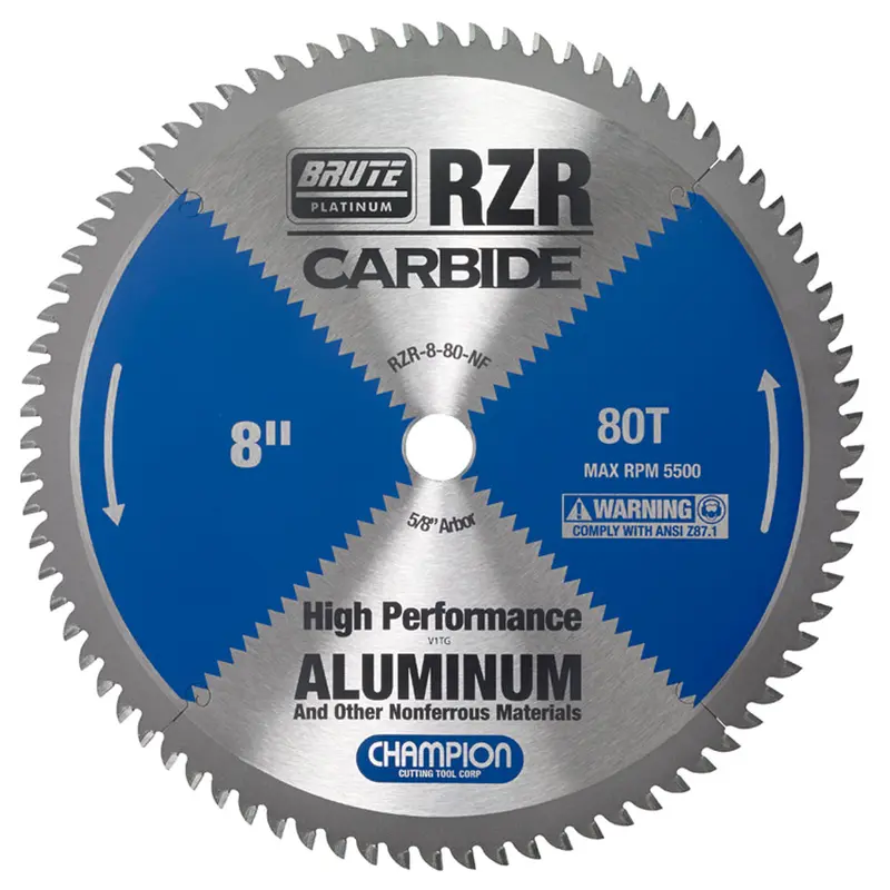 Champion 8-Inch 80-Tooth Brute Rzr Carbide-Tipped Circular Saw Blade 1