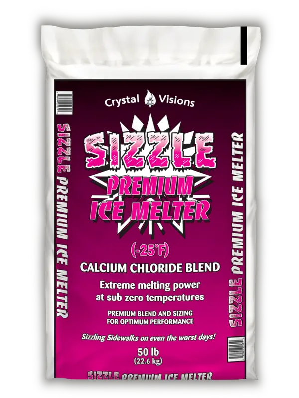 Crystal Visions Sizzle Premium Ice Melter – 50 Lb Bag, Fast-Acting Formula 1