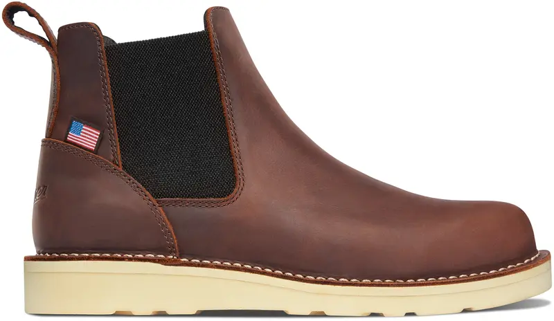 Danner Men'S Bull Run 6" Steel Toe Chelsea Work Boot – Classic Leather Design 1