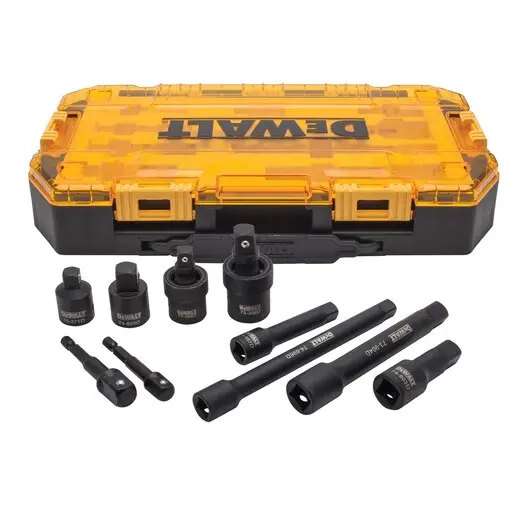 Dewalt 10-Piece Impact Accessory Set — Compatible With 3/8" & 1/2" Drives 1