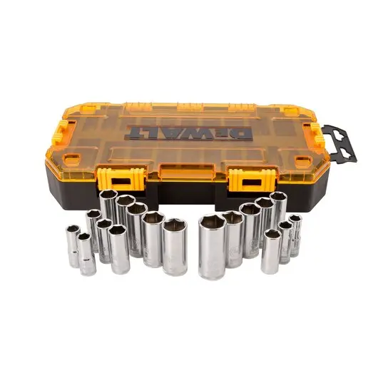 Dewalt 20-Piece 3/8" Drive Deep Socket Set — Sae & Metric Compatibility 1