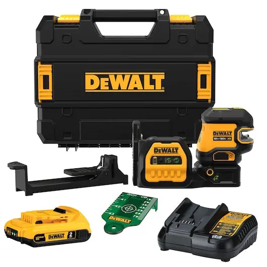 Dewalt 20V Max Green Line Laser Kit – Dual-Spot Self-Leveling For Accurate Alignment 1