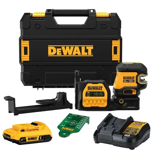 Dewalt 20V Max Xr 5-Spot Green Line Laser Kit – Advanced Layout Accuracy (Dcle34520G) 1