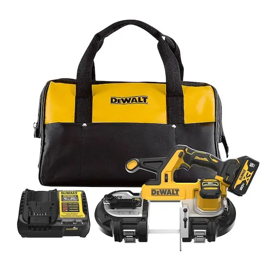 Dewalt 20V Max Xr Brushless 3-3/8" Band Saw Kit With Battery & Charger 1