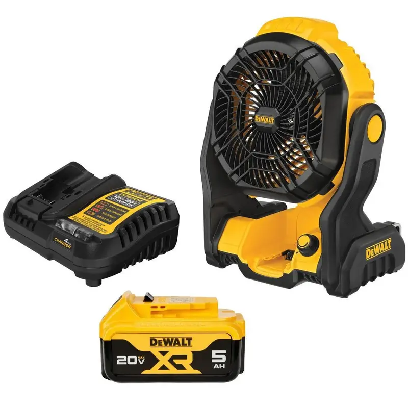 Dewalt 20V Max Xr Cordless Jobsite Fan Kit – 650 Cfm Airflow – Dce512P1 1