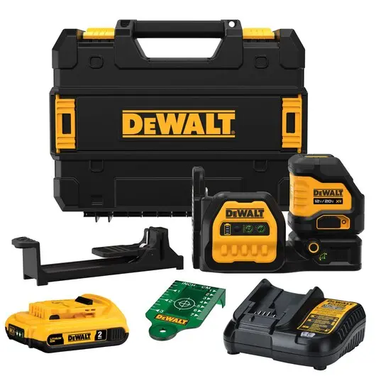 Dewalt 20V Max Xr Green Cross Line Laser Kit – Professional Layout Precision (Dcle34020G) 1