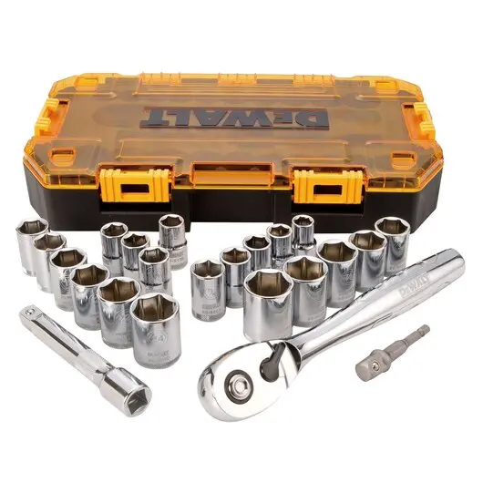 Dewalt 23-Piece 1/2" Drive Combination Socket Set — Professional Grade 1