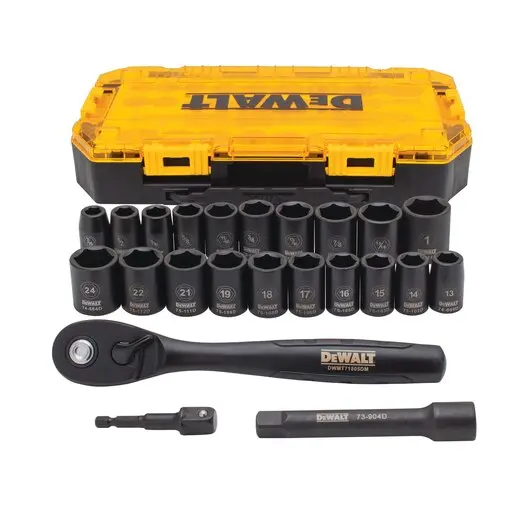 Dewalt 23-Piece 1/2" Drive Impact Socket Set — Sae & Metric 1