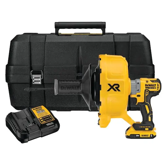 Dewalt Dcd200D1 20V Max Xr Cordless Drain Snake Kit – Brushless Plumbing Auger With Bonus 5Ah Battery 1