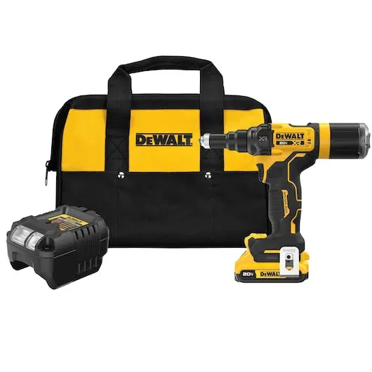 Dewalt Dcf403D1 20V Max Xr Brushless 3/16" Rivet Tool Kit With Battery And Charger 1
