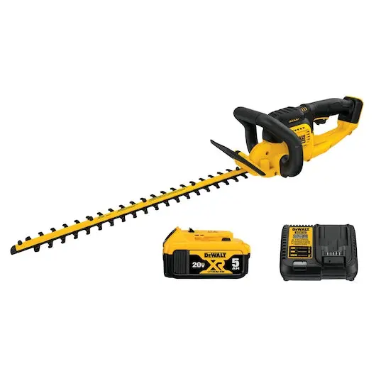 Dewalt Dcht820P1 20V Max Xr 22-Inch Cordless Hedge Trimmer Kit With 5.0Ah Battery 1