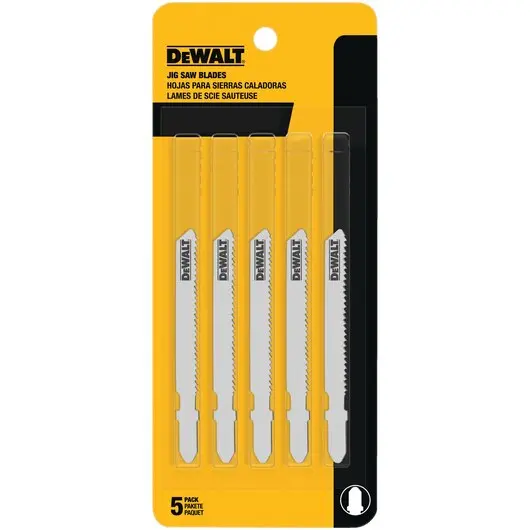 Dewalt Dw3776-5 3-Inch 24 Tpi Bi-Metal Jig Saw Blades – 5-Pack For Sheet Metal & Pipes 1