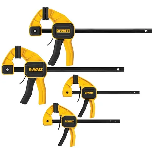 Dewalt Dwht83196 4-Pack Trigger Clamps (6" & 12") – 300 Lb Multi-Size Set 1