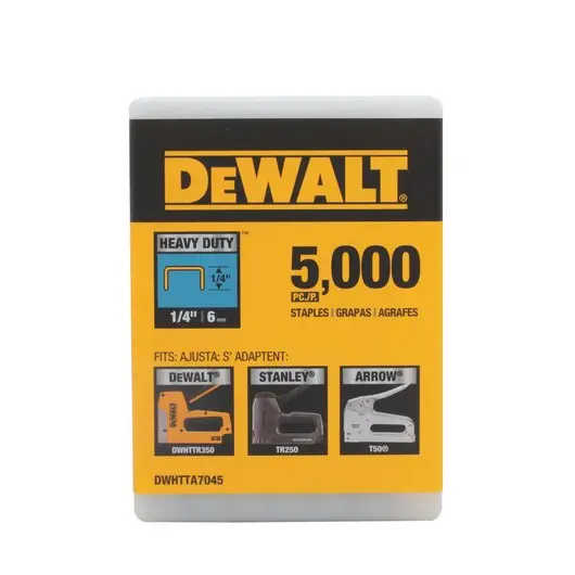 Dewalt Dwhtta7045 1/4-Inch Staples (5000-Pack) – Heavy-Duty Fasteners With Storage Box 1