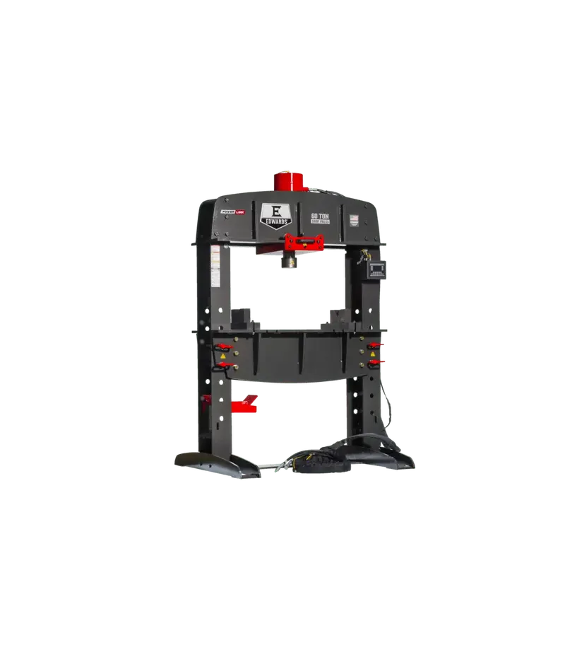Edwards 60-Ton Hydraulic Press With Plc And 3-Phase 230V Portable Power Unit 1