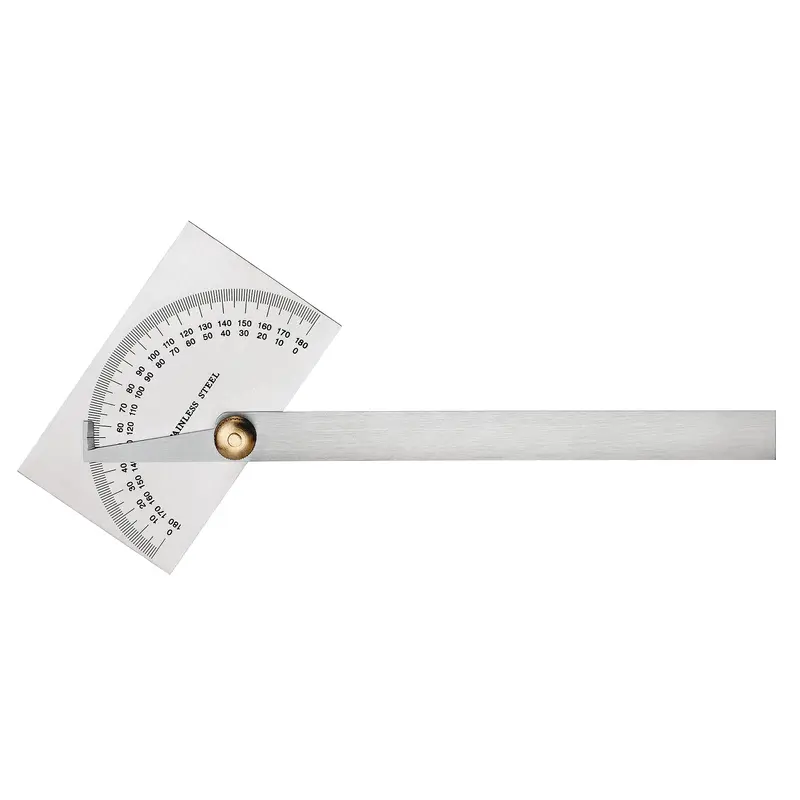 Empire Stainless Steel Protractor, 180-Degree Scale, Graduated In 1° Increments, Model 27912 1
