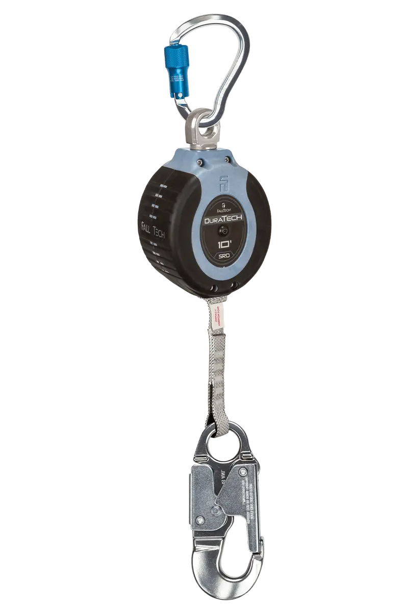 Falltech 10-Foot Duratech® Web Srl With Aluminum Snap Hook And Matching Aluminum Anchorage Carabiner 1