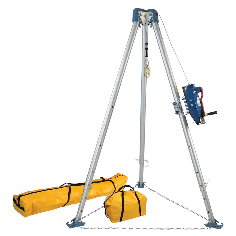 Falltech 11-Foot Confined Space Tripod System With 60-Foot Galvanized Steel Srl-R 1