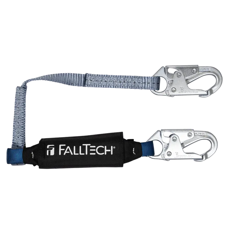 Falltech 3-Foot Viewpack® Energy-Absorbing Lanyard — Compact Single-Leg With Steel Snap Hooks 1