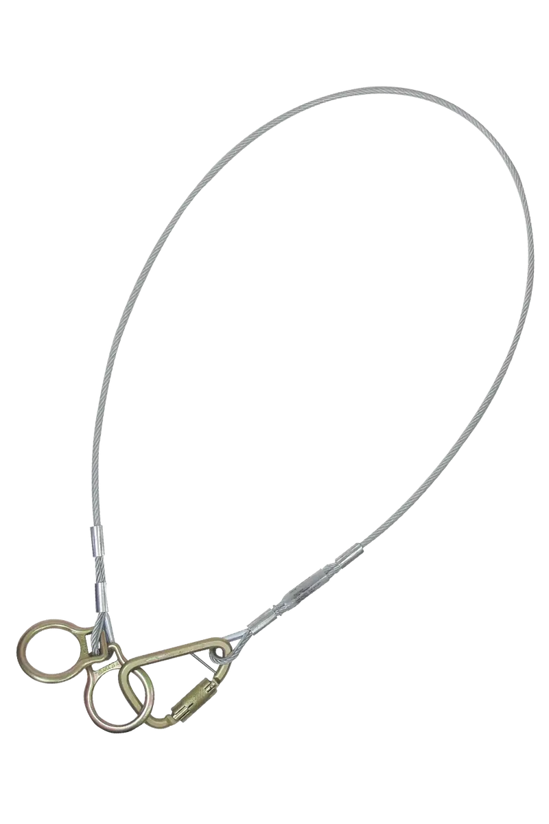 Falltech 6-Foot Cable Carabiner Sling Anchor With Galvanized Steel Cable 1