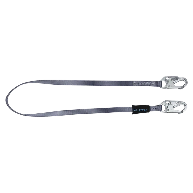 Falltech 6-Foot Fixed-Length Web Restraint Lanyard With Steel Snap Hooks 1