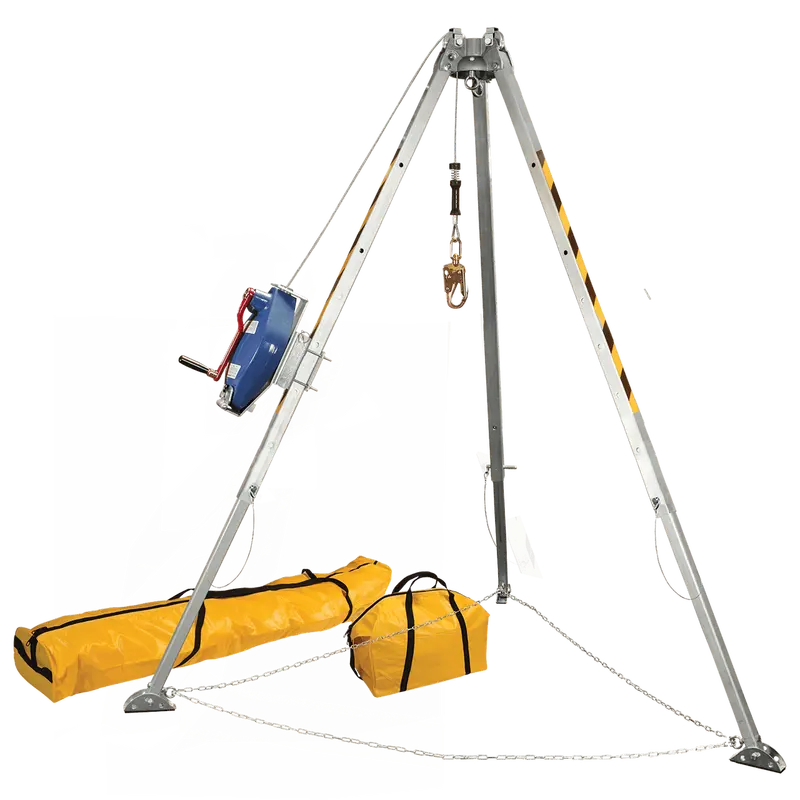 Falltech 8-Foot Confined Space Tripod System With 60-Foot Galvanized Steel Srl-R 1