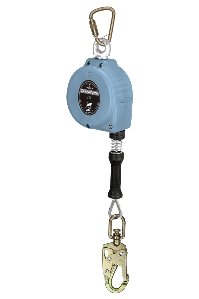 Falltech 9-Foot Duratech® Cable Srl With Swivel Steel Snap Hook And Steel Anchorage Carabiner 1