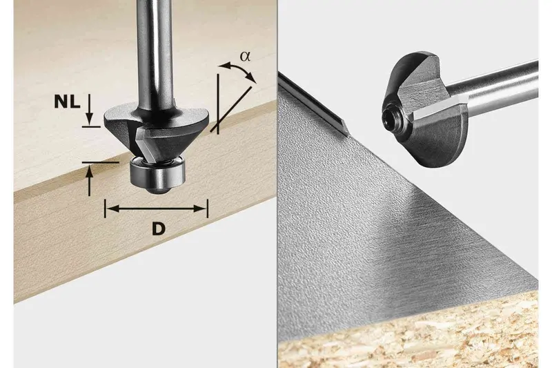 Festool S8 Hw 30° Chamfer Router Bit — D25-Kl For Ofk Planer Accessories 1