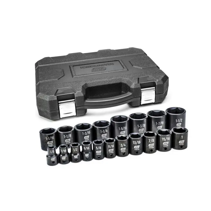 Gearwrench 19-Piece 1/2" Drive Standard Impact Sae Socket Set 1