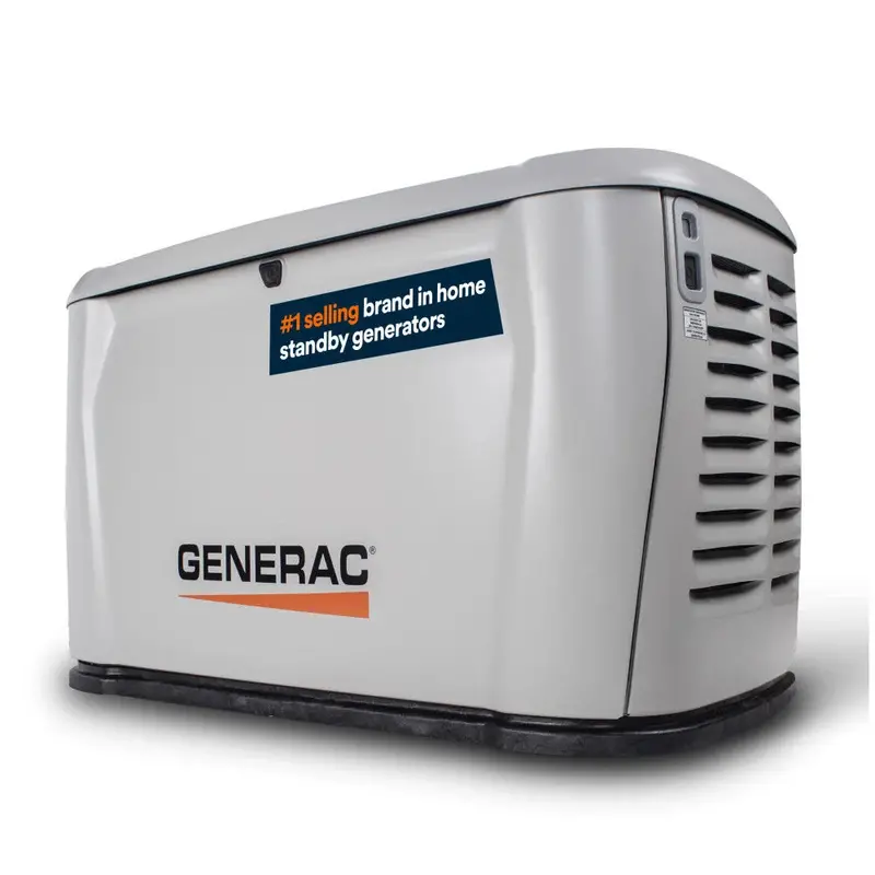Generac 10Kw Dual-Fuel Air-Cooled Standby Generator – Lp/Natural Gas, 50-State Certified (7257) 1