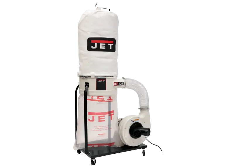 Jet Dc-1100Vx-5M 1100 Cfm Dust Collector With 5-Micron Bag Filter, 1.5 Hp 1