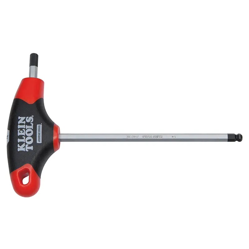 Klein Tools 1/2" Ball-End T-Handle Hex Wrench – Journeyman Grade, 6" 1