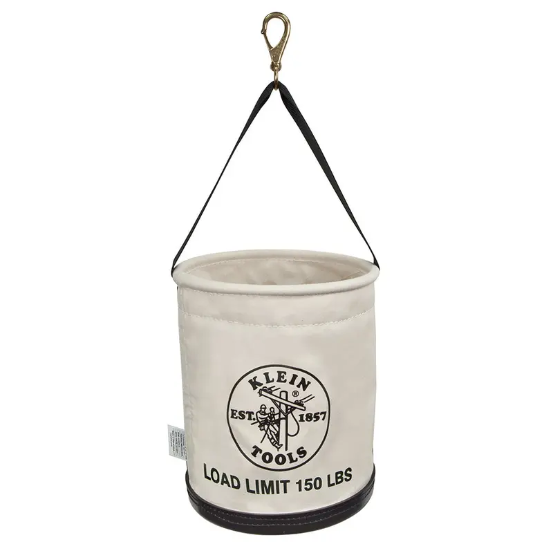 Klein Tools 12-Inch All-Purpose Canvas Bucket With Drain Holes – Ventilated Design 1
