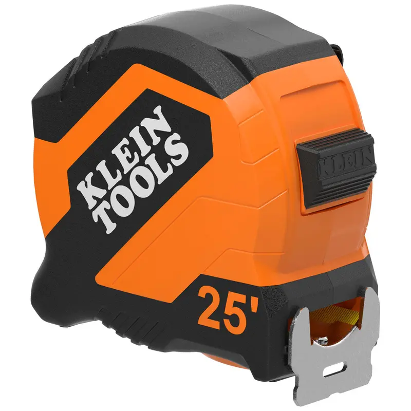 Klein Tools 25-Foot Heavy-Duty Double-Hook Tape Measure – Retractable & Durable 1