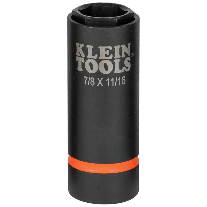 Klein Tools 6-Point Dual-Sized Impact Socket: 7/8-Inch & 11/16-Inch 1