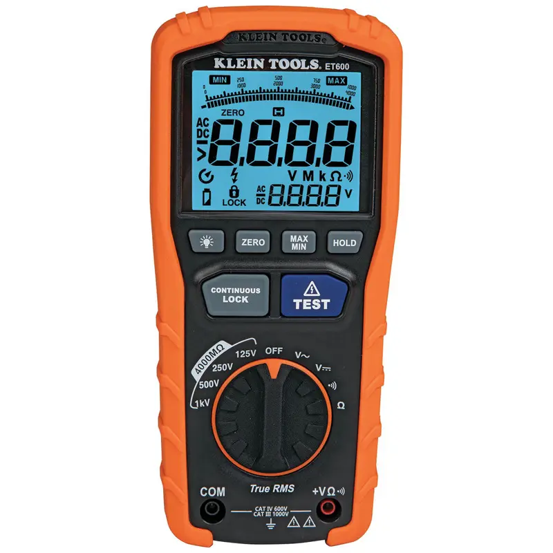 Klein Tools Digital Insulation Resistance Meter 1