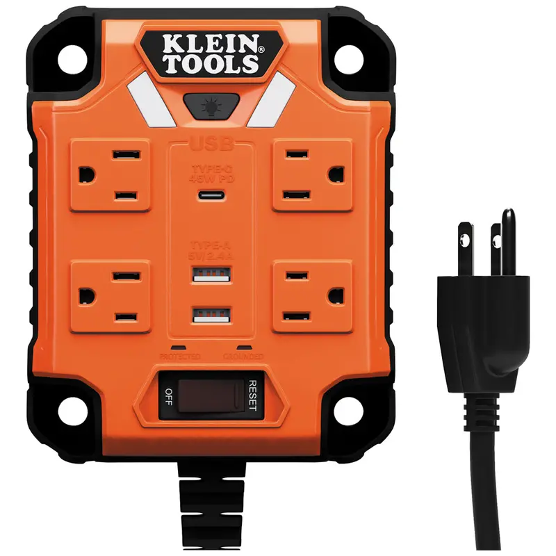 Klein Tools Powerbox 1 – Magnetic Vehicle Mount Power Strip With Built-In Led Lighting 1