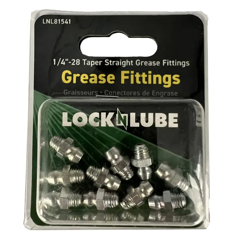 Locknlube 1/4"-28 Tapered Straight Grease Fitting 1