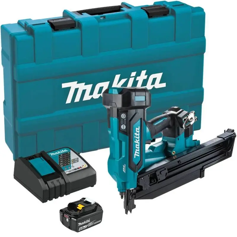 Makita 18V Lxt Brushless 21° Full Round-Head Framing Nailer — 3-1/2" Capacity, 4.0Ah Kit 1