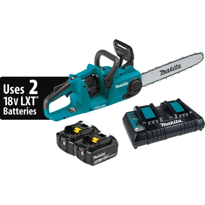 Makita 36V (Dual 18V) Lxt 16-Inch Chain Saw – Complete Kit 1