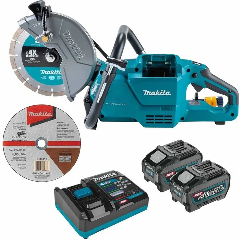 Makita 40V Max Xgt Brushless 9" Power Cutter Kit — With Active Feedback Technology & Electric Brake (5.0Ah) 1