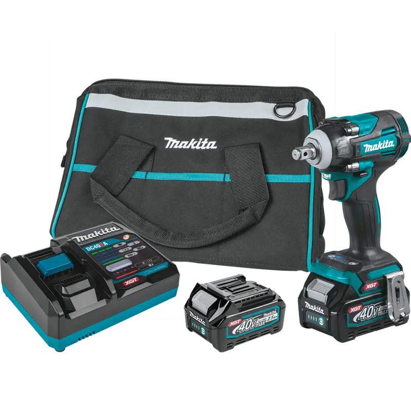 Makita Xgt 40V 1/2" Square Drive Impact Wrench Kit – 4-Speed, Friction Ring Anvil 1