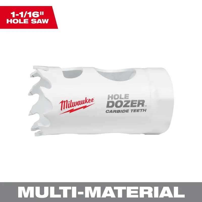 Milwaukee 1-1/16" Hole Dozer – Compact Carbide-Toothed Hole Saw (49-56-0807) 1
