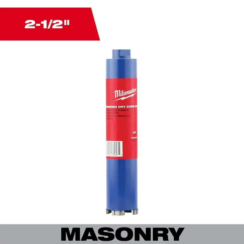 Milwaukee 1-1/4" Diamond Dry Core Bit – Alternate Spec Variant For Specialty Applications – Model 48-17-0025 1