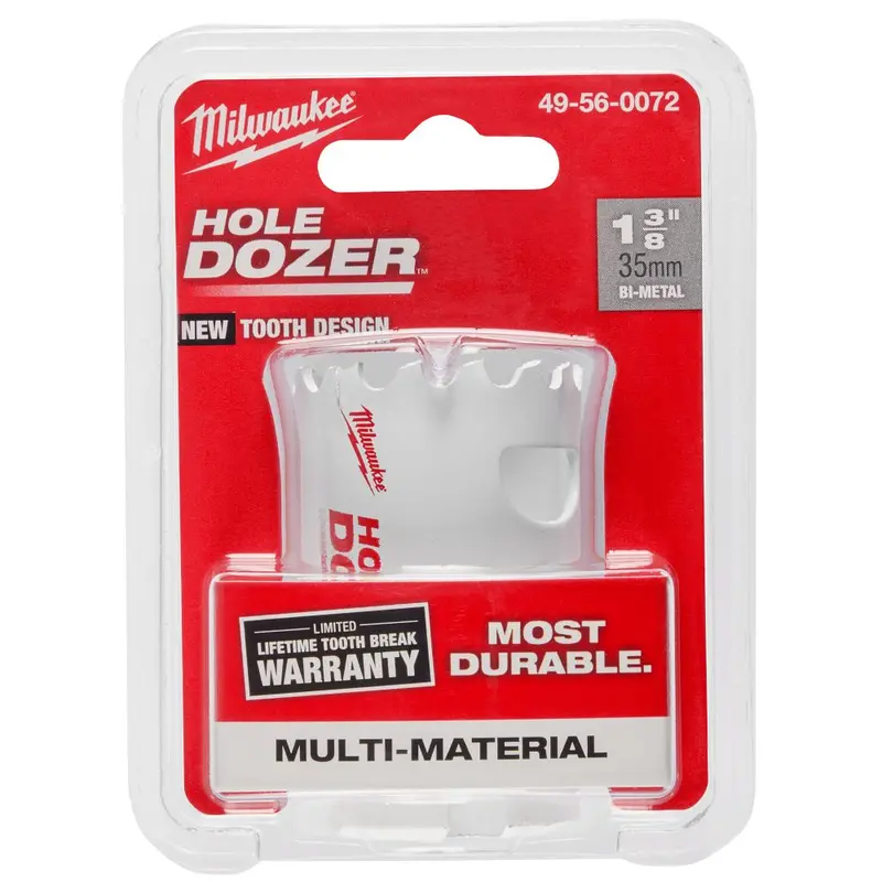 Milwaukee 1-3/8" Bi-Metal Hole Dozer Saw – Durable Hole-Cutting Solution (Model 49-56-0072) 1