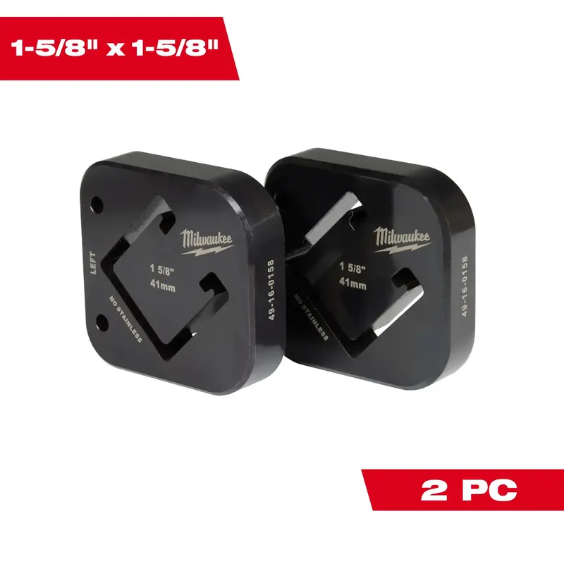 Milwaukee 1-5/8" × 1-5/8" Strut Shearing Die Set (Model 49-16-0158) 1