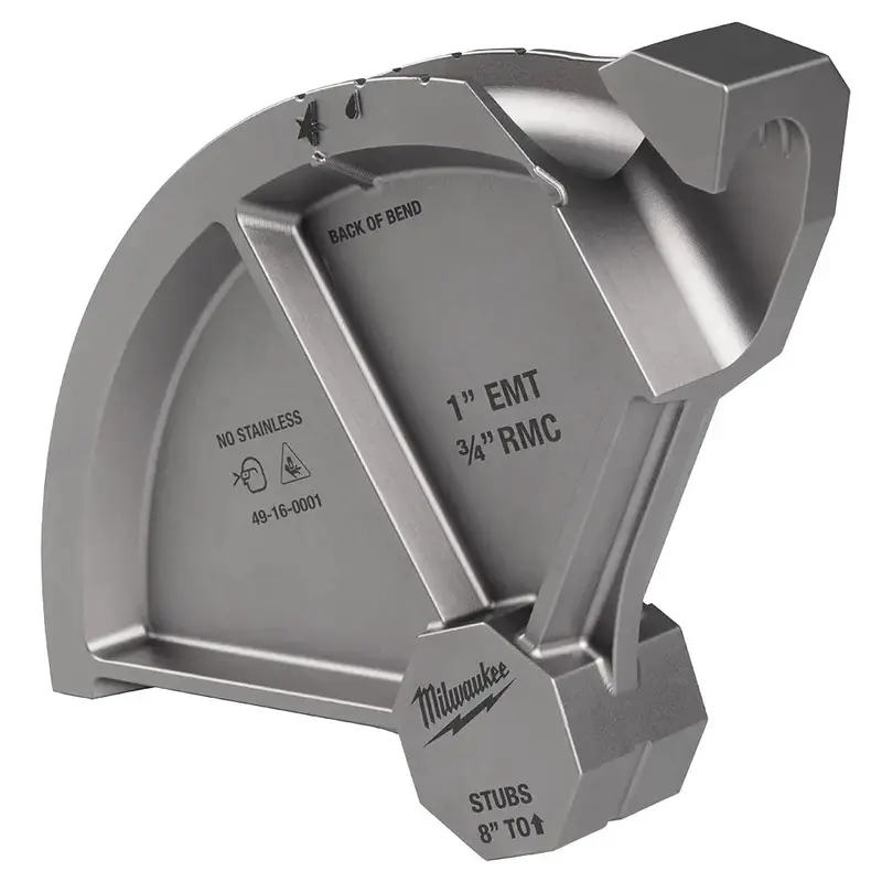 Milwaukee 1" Emt & 3/4" Rmc Conduit Bending Shoe – Heavy-Duty Steel Design (49-16-0001) 1